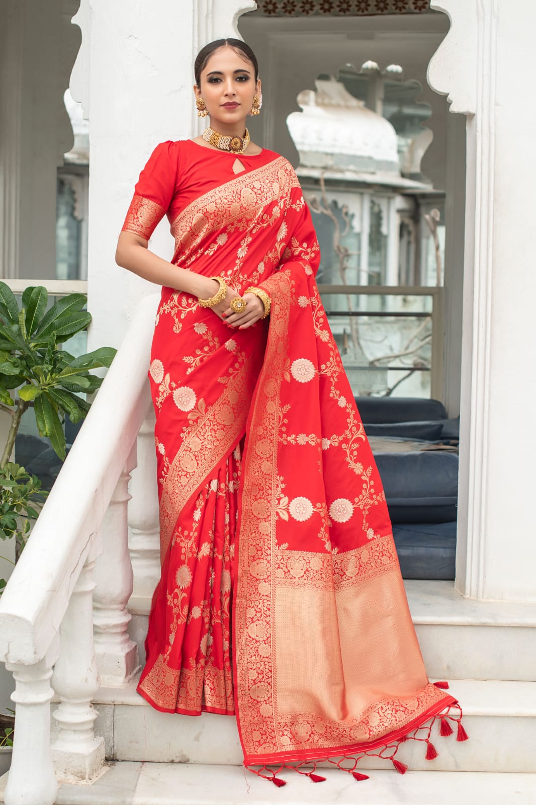 Beautiful Designer Soft Banarasi Katan silk saree