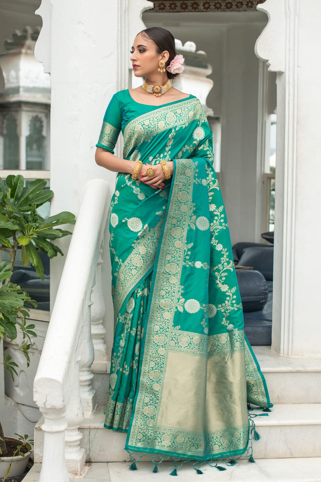 Beautiful Designer Soft Banarasi Katan silk saree