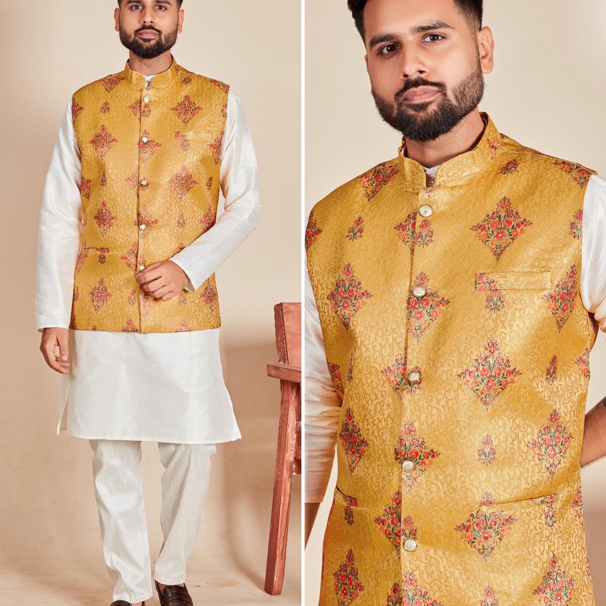 Festival Designer Ready to Wear Kurta Pyjama with Koti