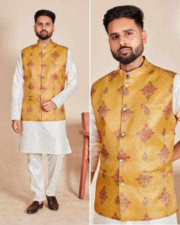 Festival Designer Ready to Wear Kurta Pyjama with Koti