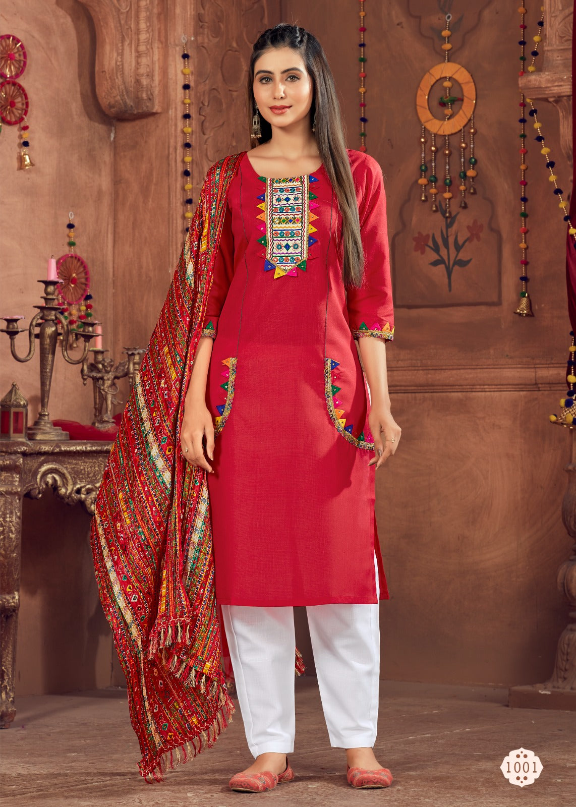 Beautiful Designer Traditional Pure Cotton Women's Suit