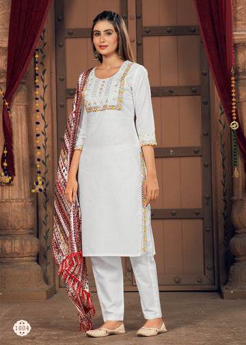 Beautiful Designer Traditional Pure Cotton Women's Suit