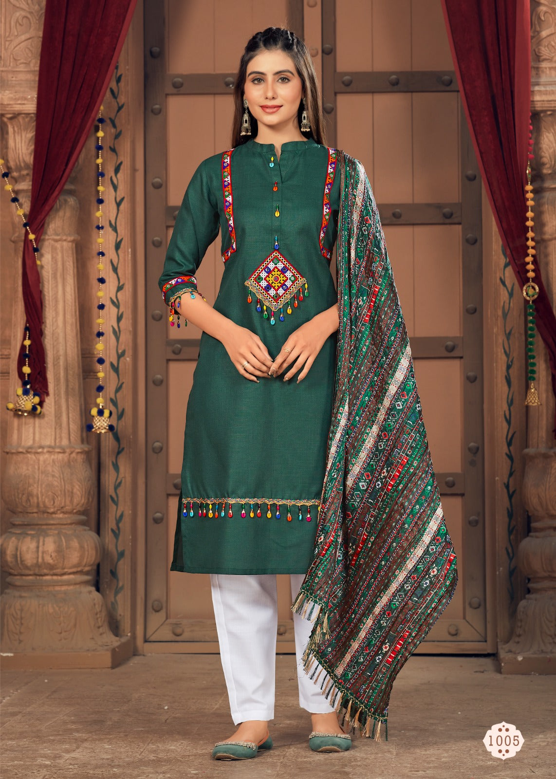 Beautiful Designer Traditional Pure Cotton Women's Suit