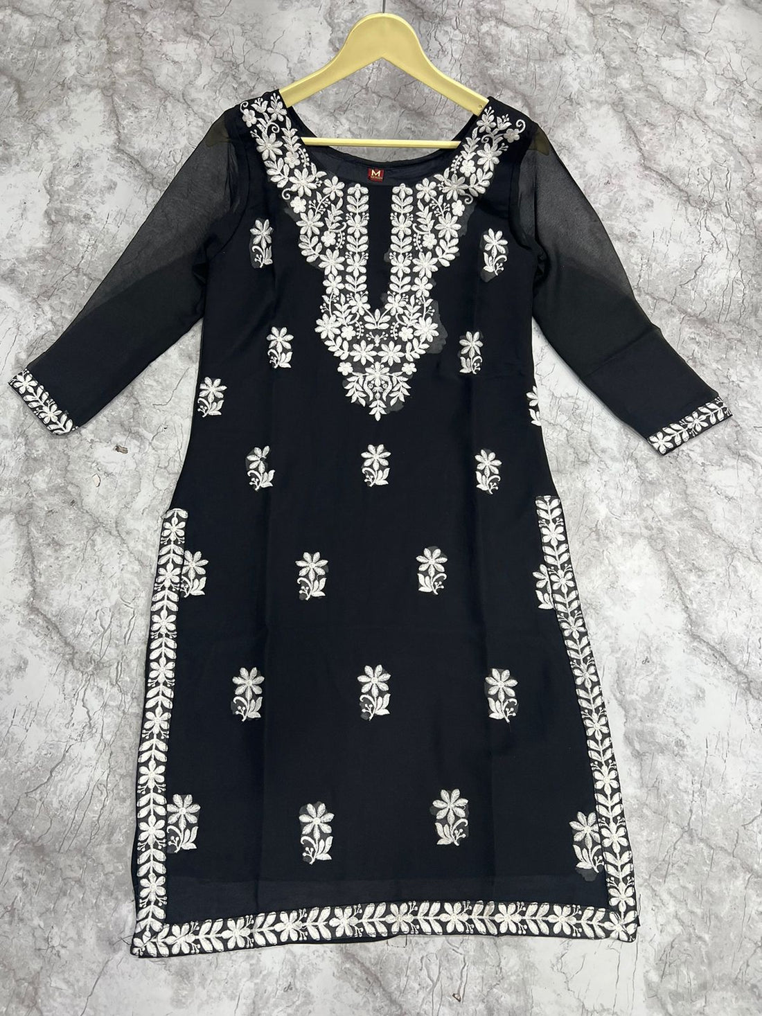 Beautiful Designer Sangeet Urvashi Faux Georgette Kurti