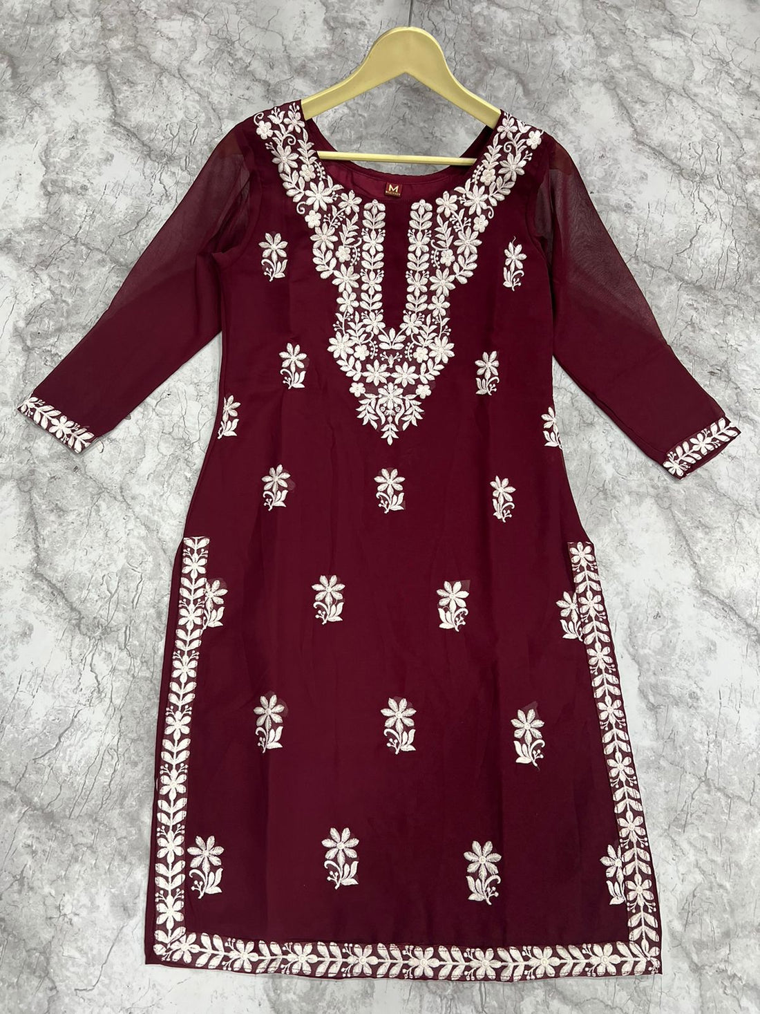 Beautiful Designer Sangeet Urvashi Faux Georgette Kurti