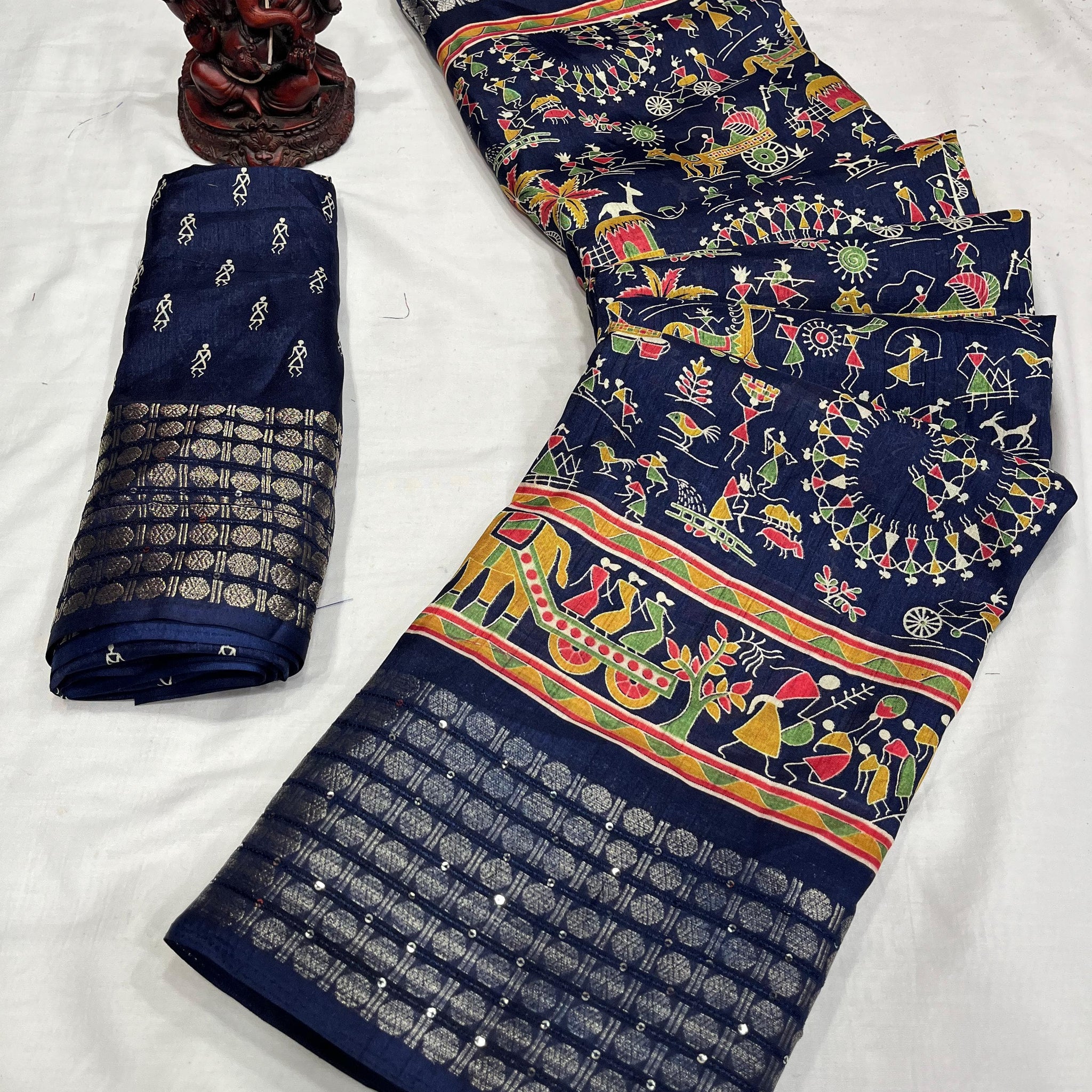 Beautiful Designer Special Kalamkari Dola Silk Saree