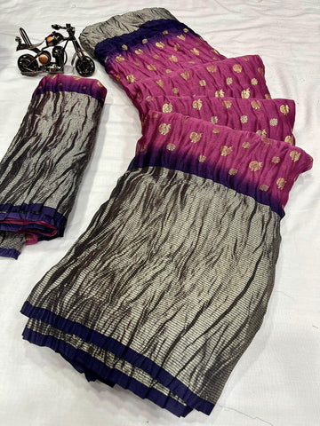 Beautiful Designer Special Moss Chiffon Saree