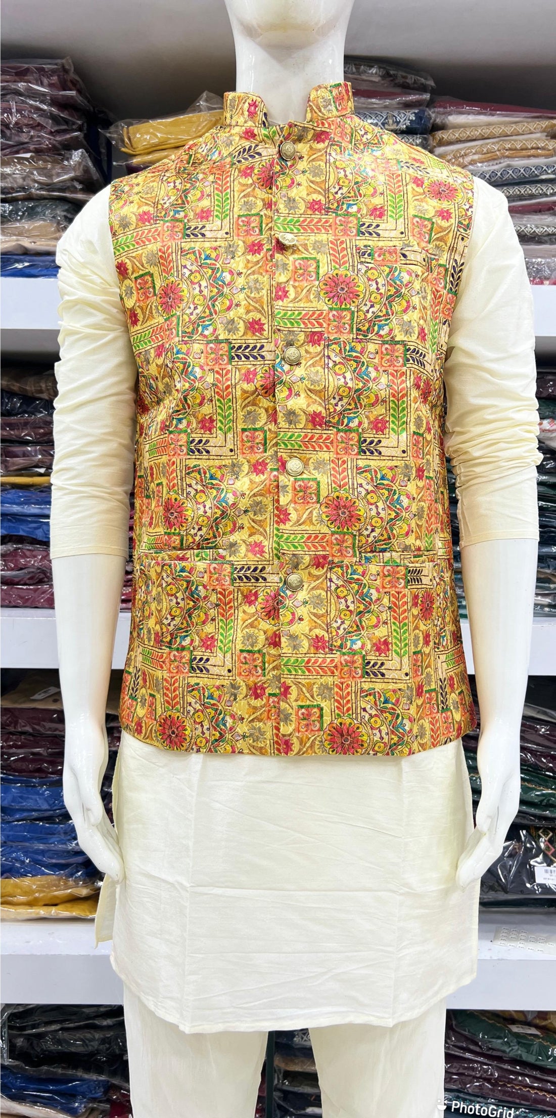 Festival Designer Ready to Wear Kurta Pyjama with Koti