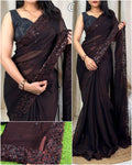 Georgette Sequins Saree