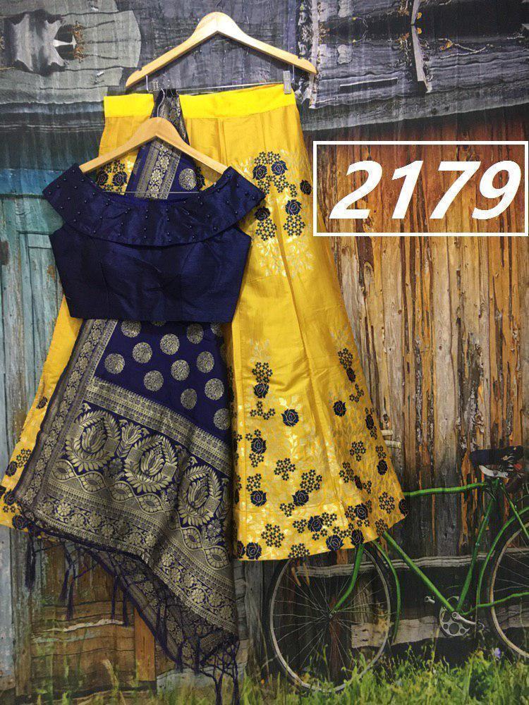 Beautiful Designer Banarasi Barcode Lehenga Choli