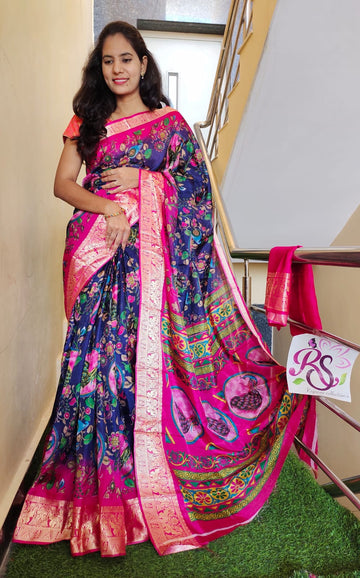 Party Wear Pure Viscouse Dola Binny Crepe Silk Saree