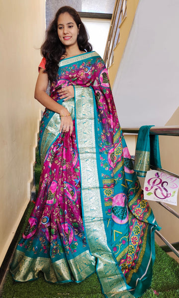 Party Wear Pure Viscouse Dola Binny Crepe Silk Saree