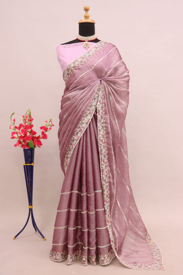 Beautiful Designer Jimi Chhu Burberry Multi Colour Sequence Saree