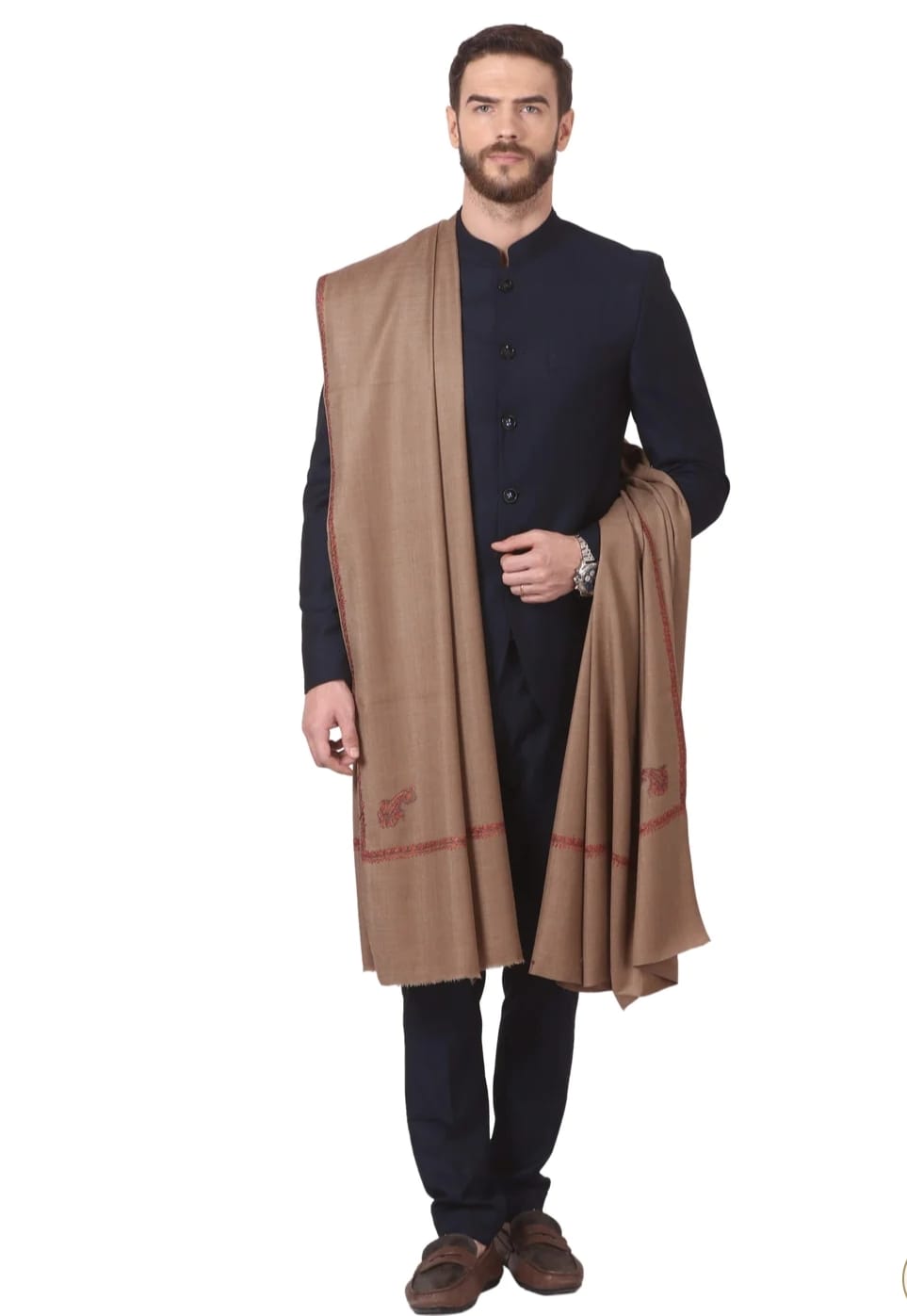 Winter Special Pashmina Wool Real Kashmiri Sozni  Men's Shawls