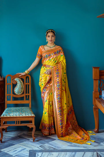 Banarasi Soft Silk Paithani Patola Saree