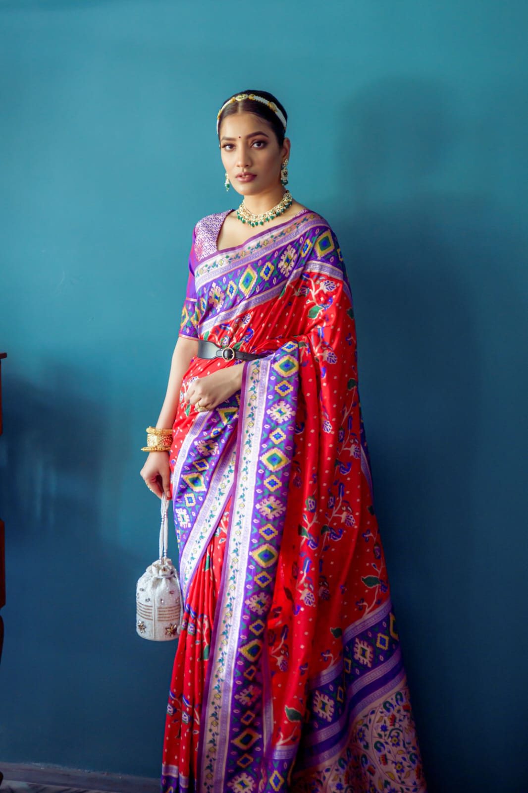 Banarasi Soft Silk Paithani Patola Saree