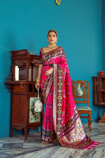 Banarasi Soft Silk Paithani Patola Saree