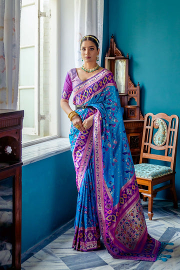 Banarasi Soft Silk Paithani Patola Saree