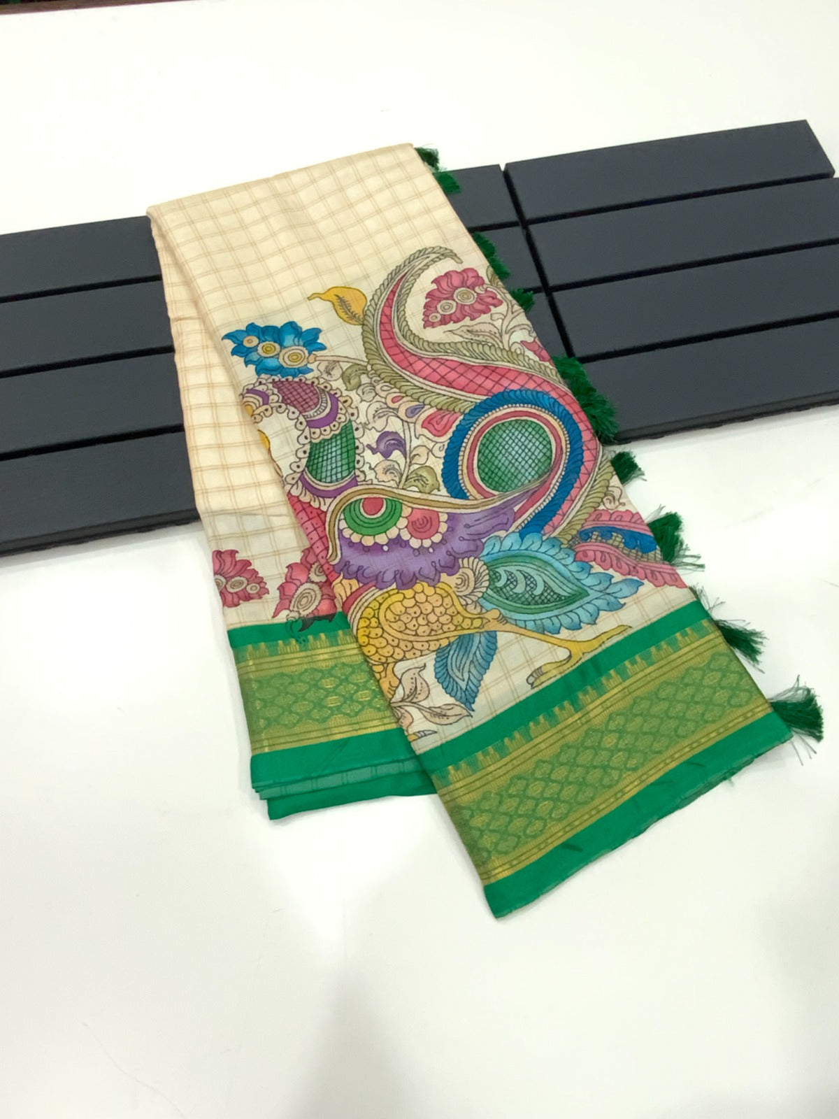 Beautiful Designer Avantika Uppada Blend Kalamkari Digital Print Saree