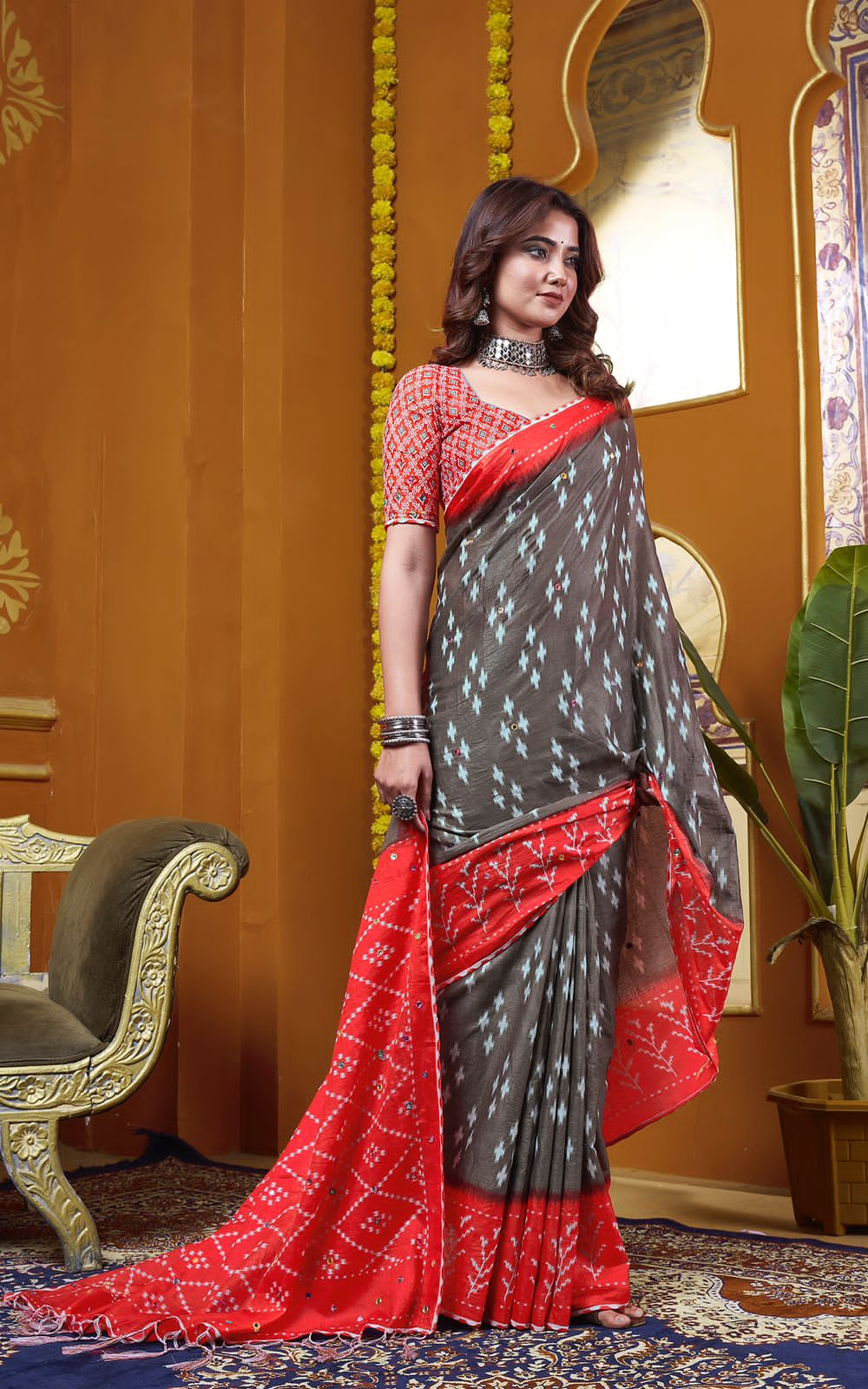 Beautiful Designer Pure Soft Jaipur Block Print Cotton Saree