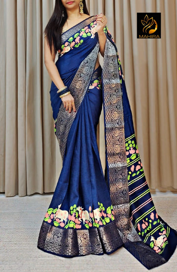 Beautiful Designer Dola Silk Saree