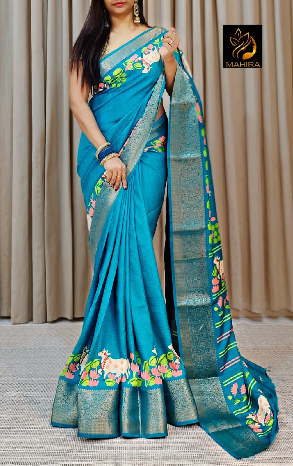 Beautiful Designer Dola Silk Saree