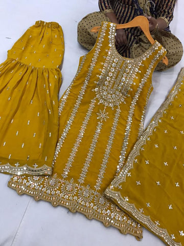 Beautiful Designer Readymade Punjabi Sharara Set