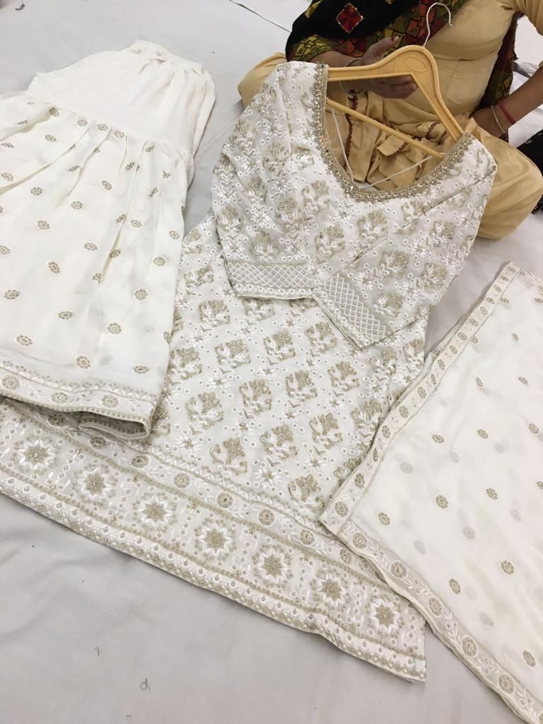 Beautiful Designer Readymade Punjabi Sharara Set