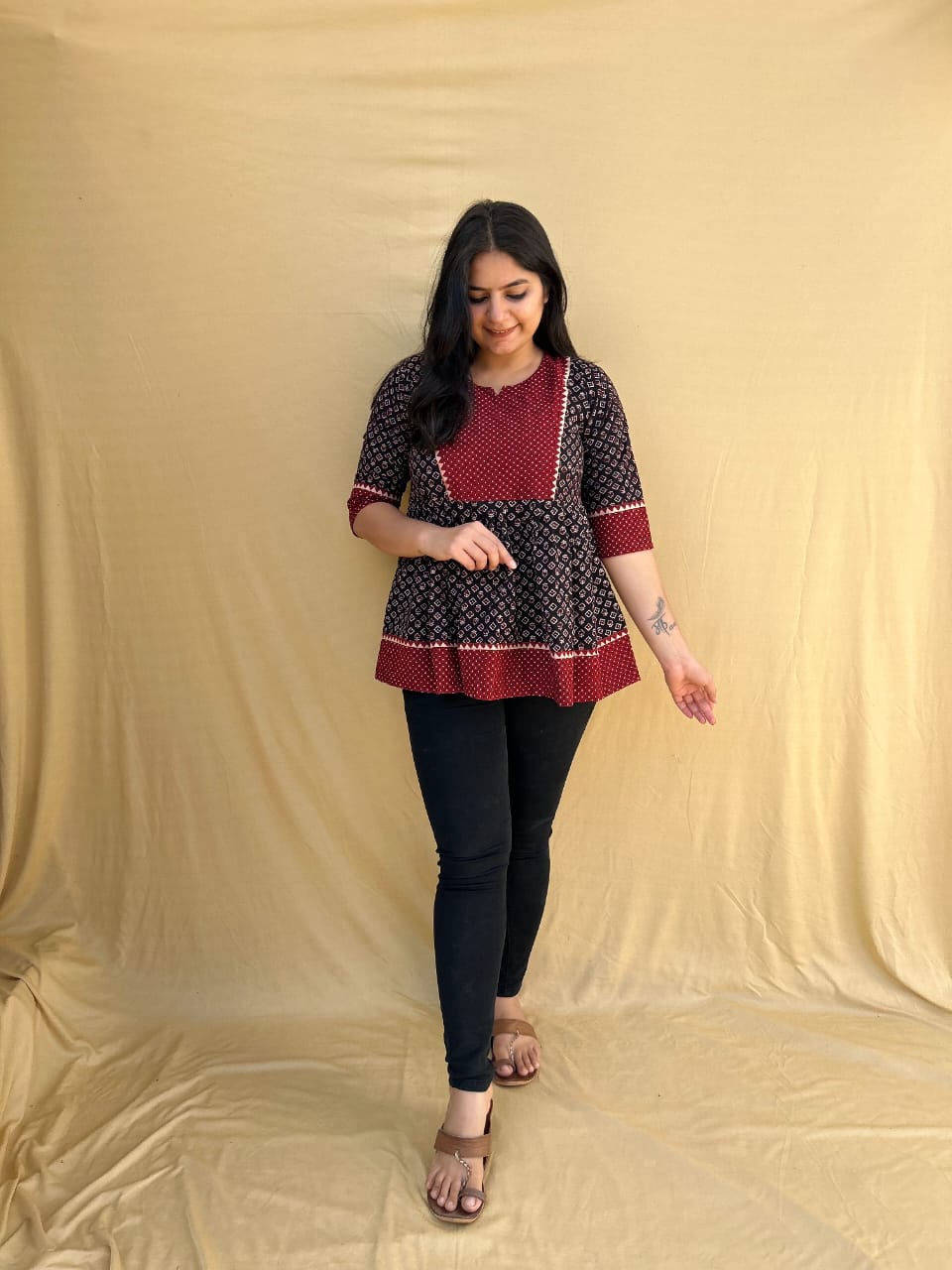 Frock style top with jeans best sale