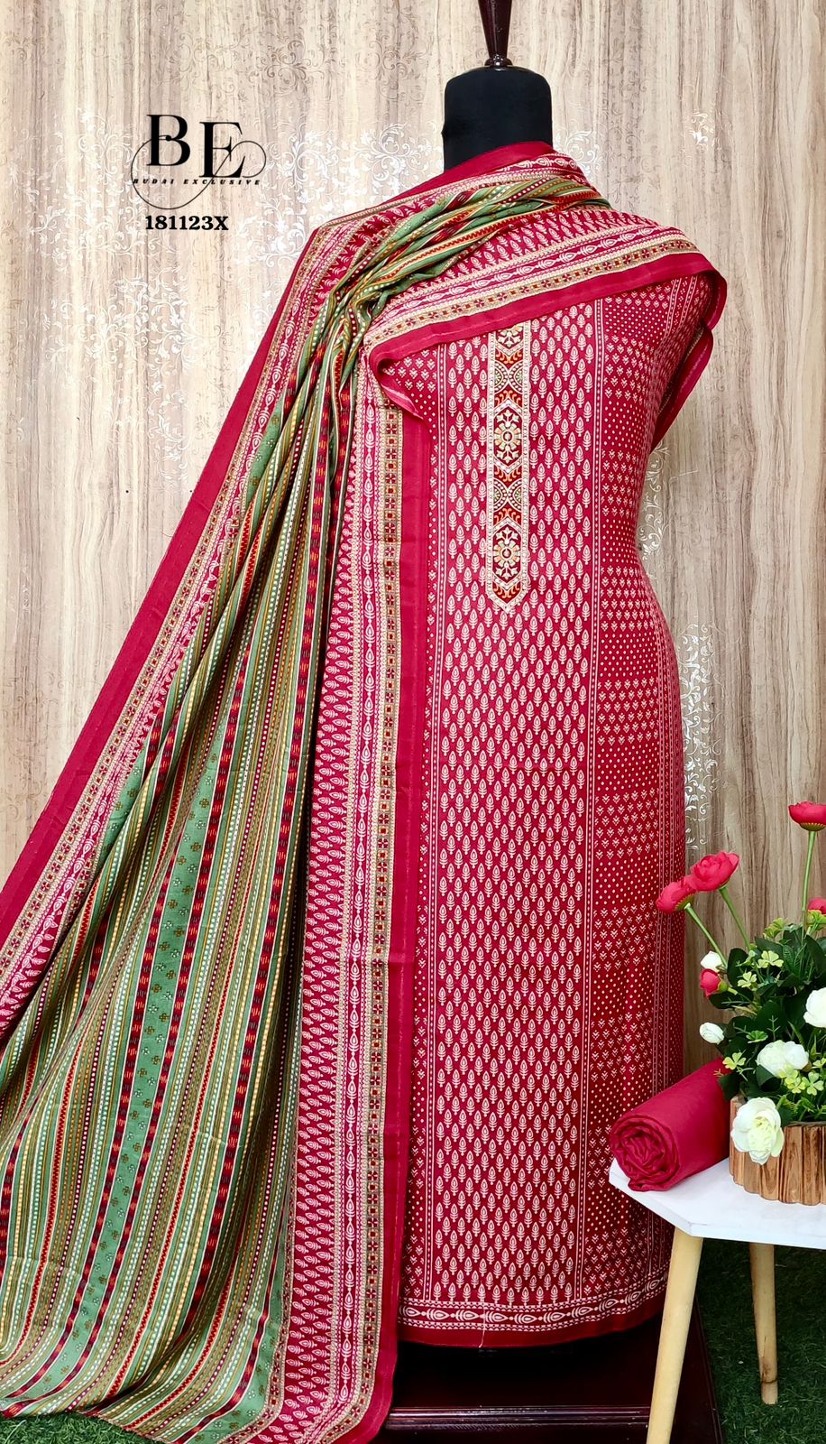 Beautiful Designer Pure Pashmina Print Salwar Suite