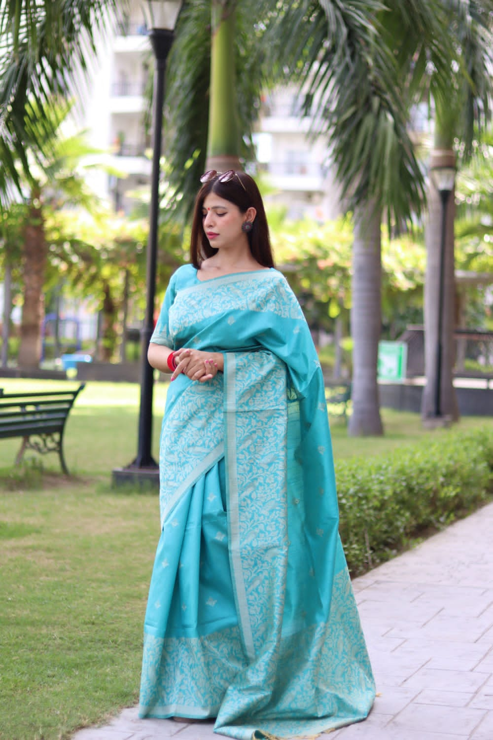 Beautiful Designer Handloom Raw Silk Saree