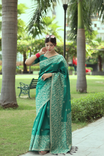 Beautiful Designer Handloom Raw Silk Saree