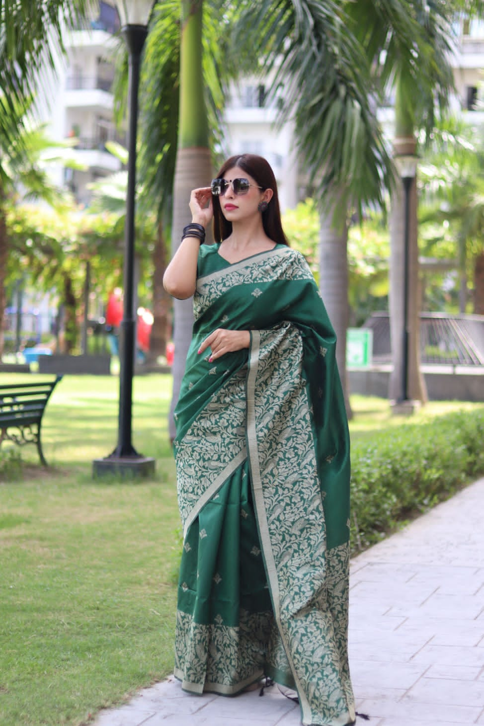 Beautiful Designer Handloom Raw Silk Saree