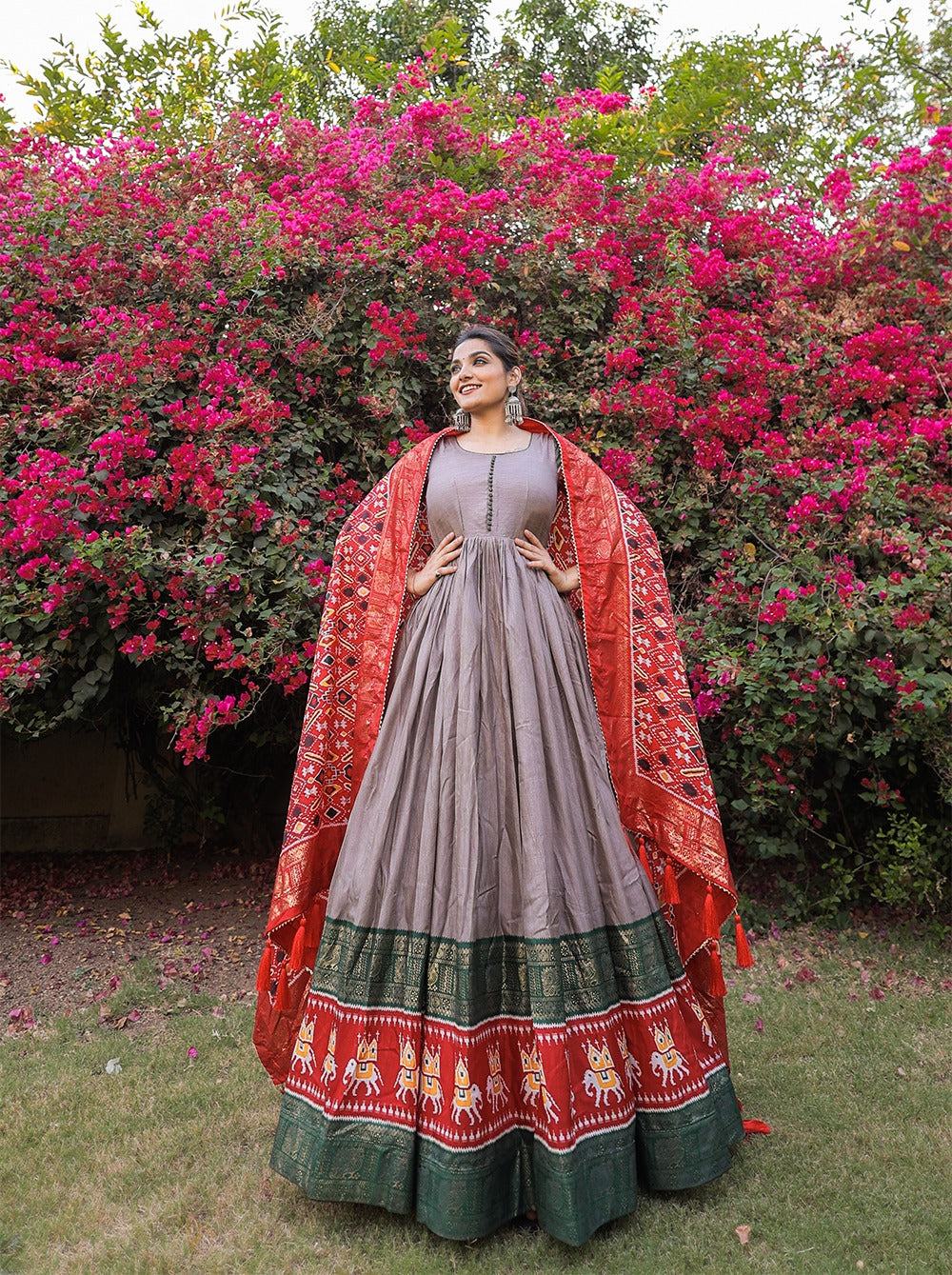 Beautiful Designer Dola Silk Gown