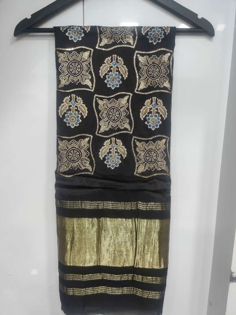 Pure Gajji Silk Ajrakh Duppatta