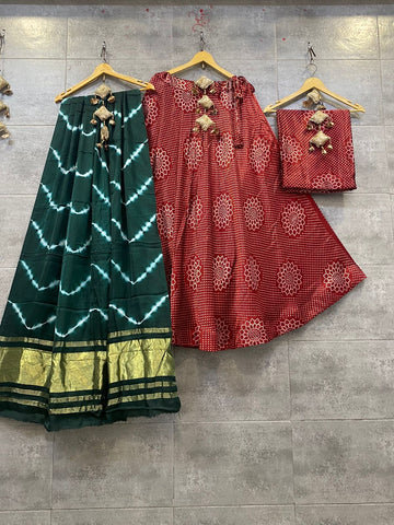 Beautiful Designer Pure Gaji Masru Silk Chaniya Choli