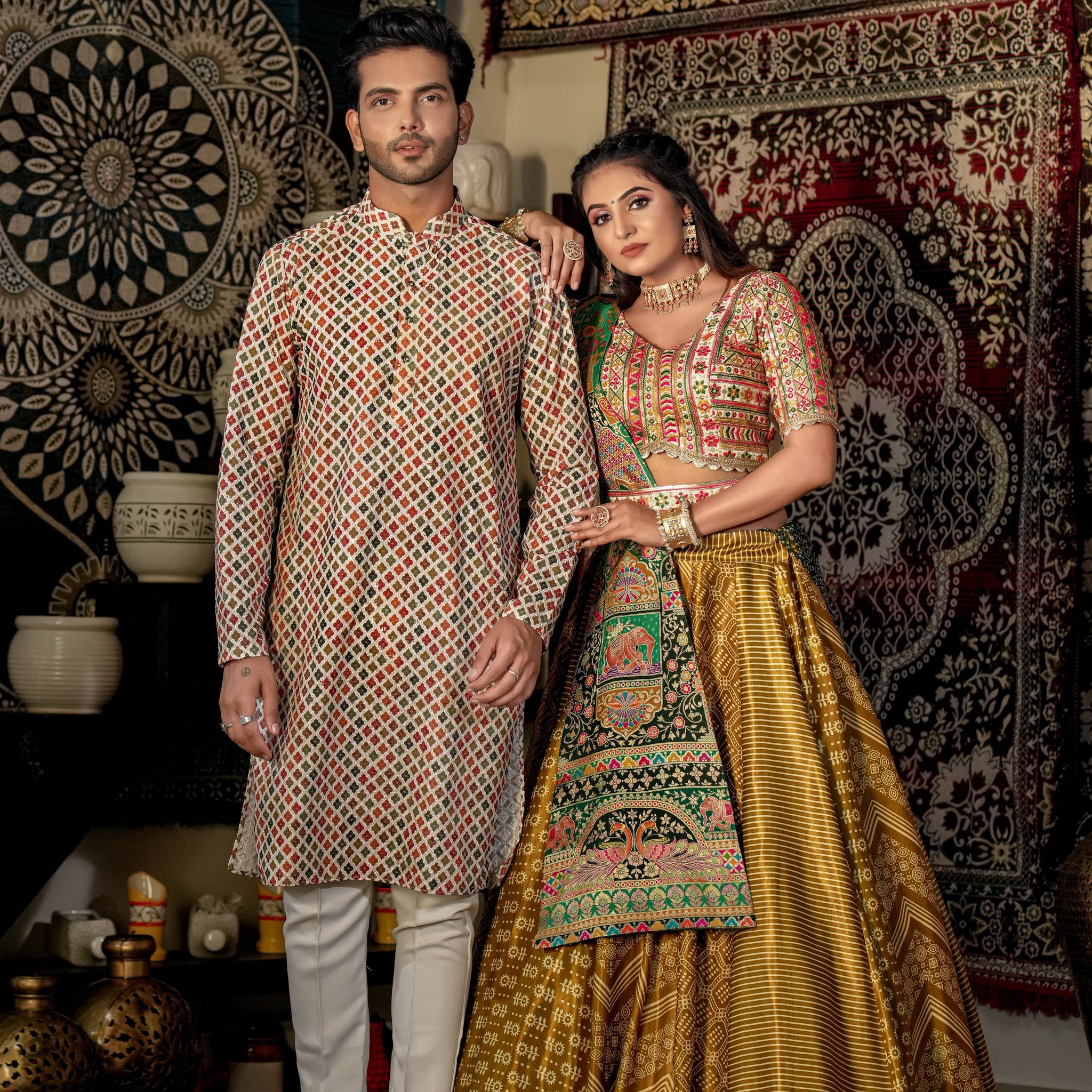 Beautiful Designer Couple Lehenga Choli