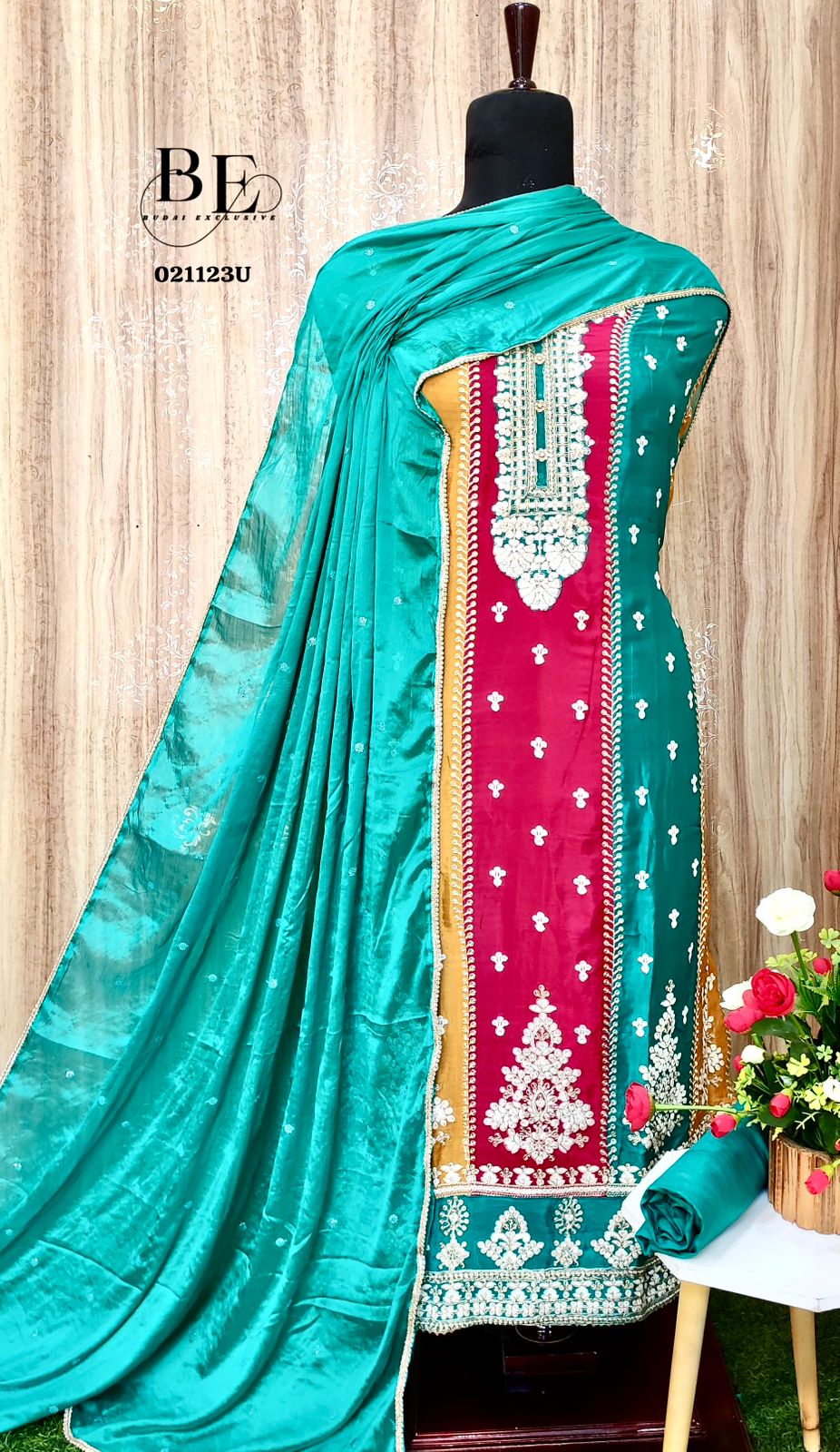 Beautiful Designer Pure Chinon Creap Salwar Suit