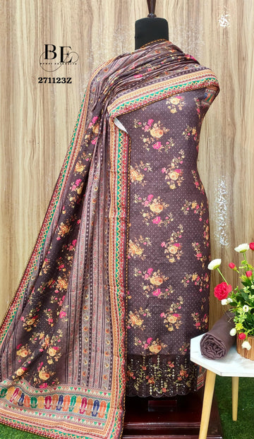 Beautiful Designer Pure Pashmina Salwar Suit