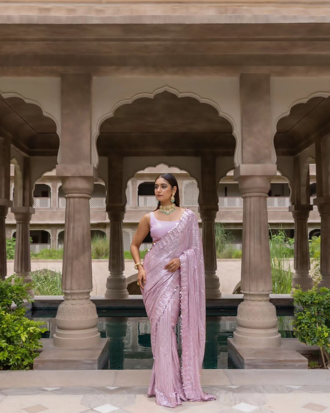 Georgette Sequence Saree