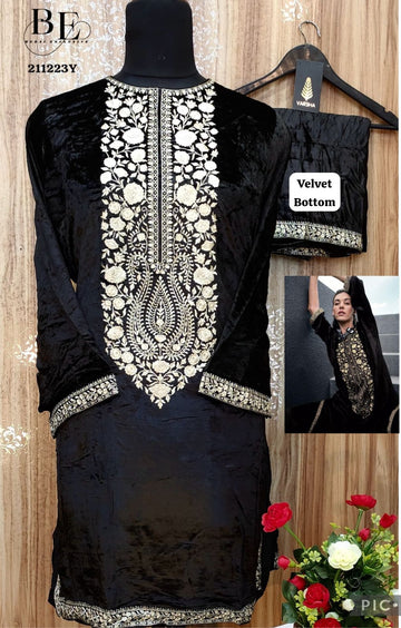 Beautiful Designer Pure Velvet Salwer Suit