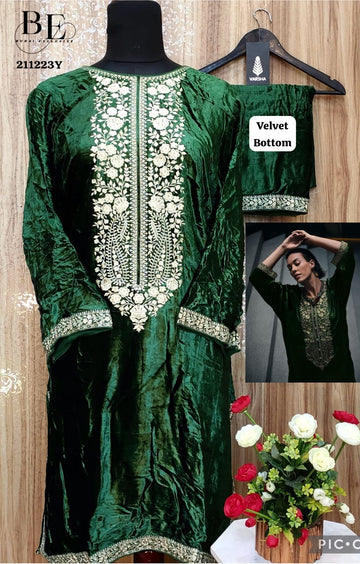 Beautiful Designer Pure Velvet Salwer Suit