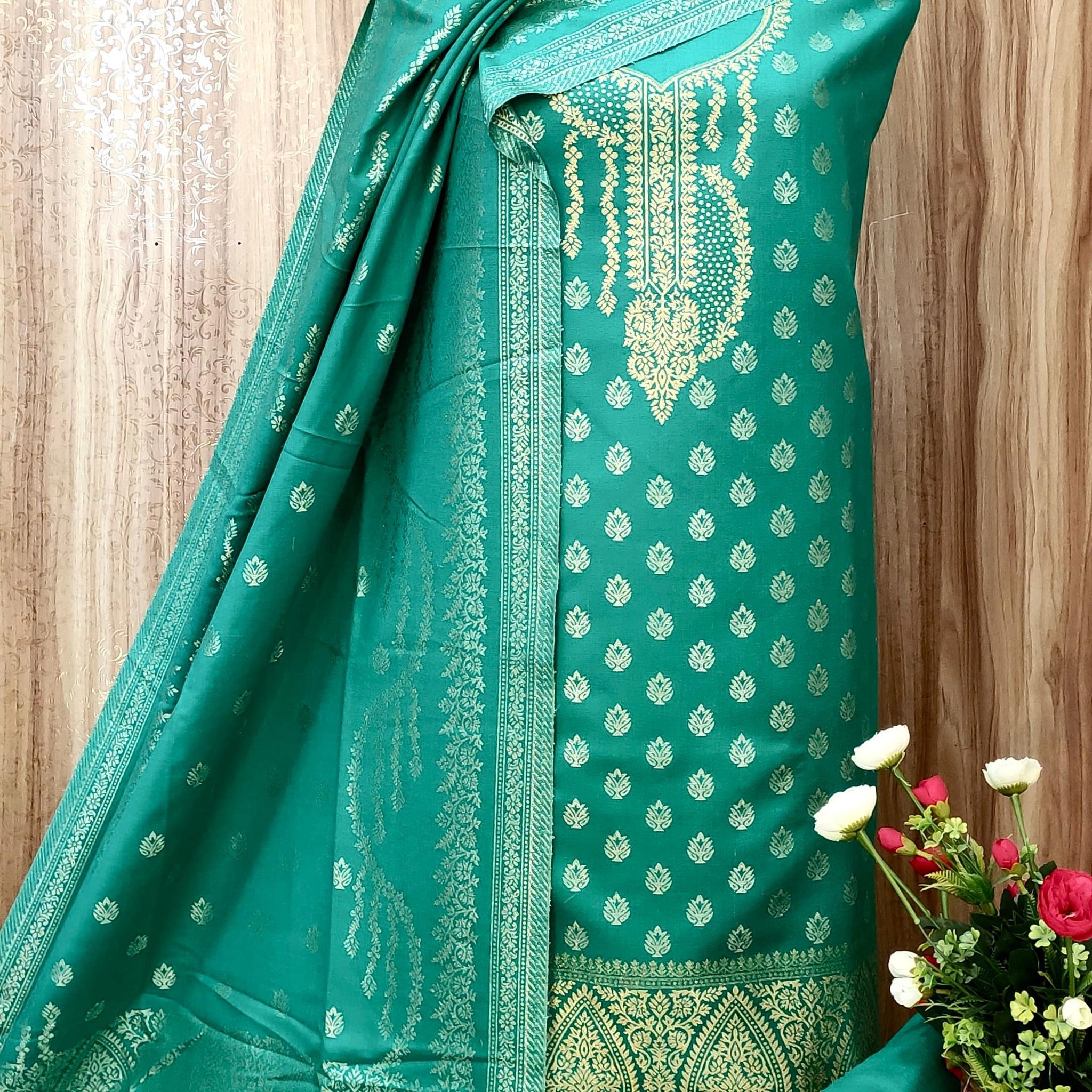 Beautiful Designer Pure Pashmina Salwer Suit