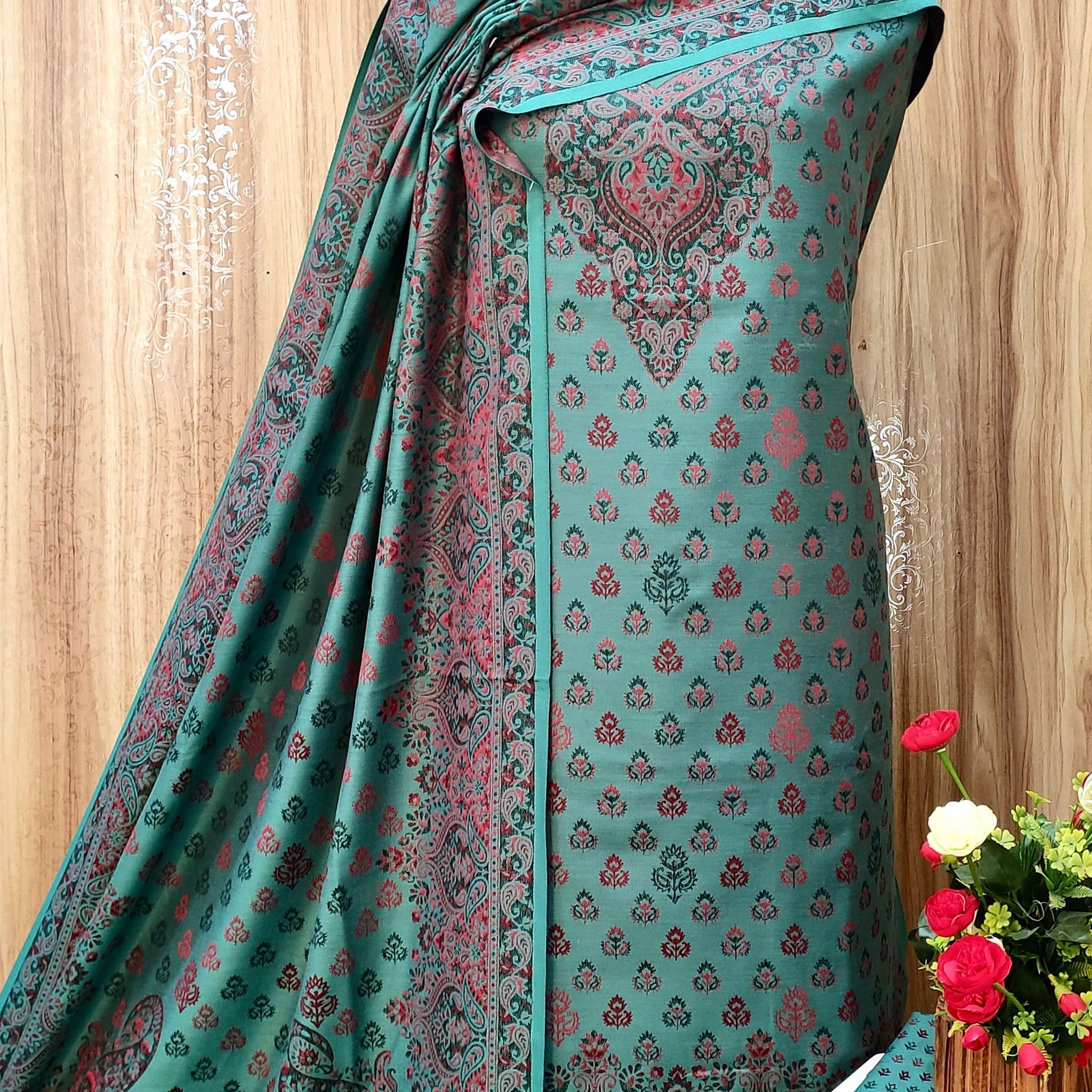 Beautiful Designer Pure Pashmina Salwer Suit