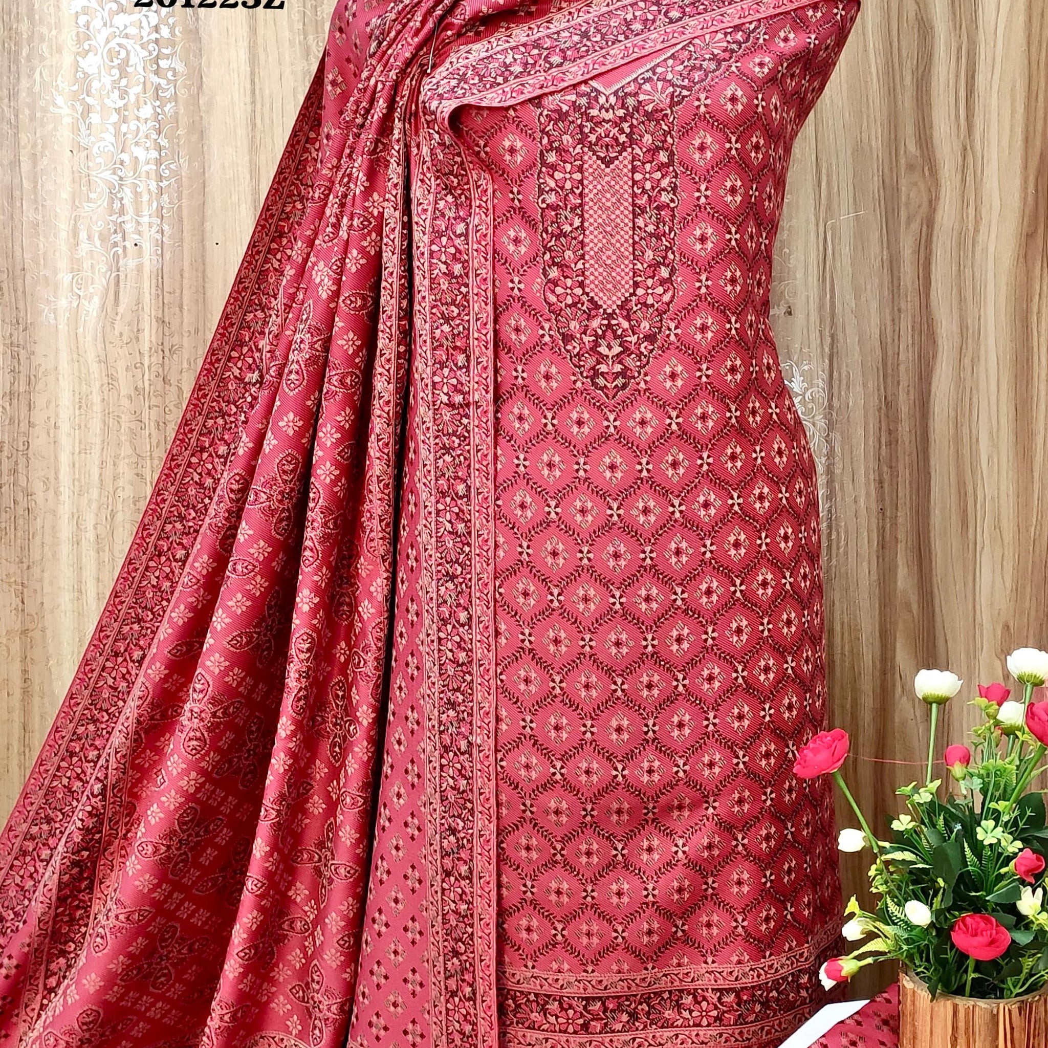 Beautiful Designer Pure Pashmina Salwer Suit