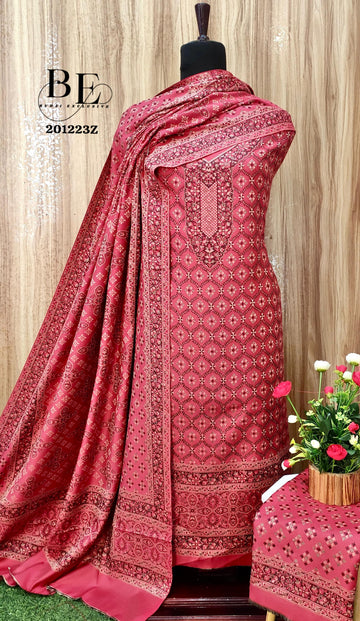 Beautiful Designer Pure Pashmina Salwer Suit