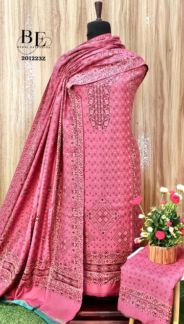 Beautiful Designer Pure Pashmina Salwer Suit