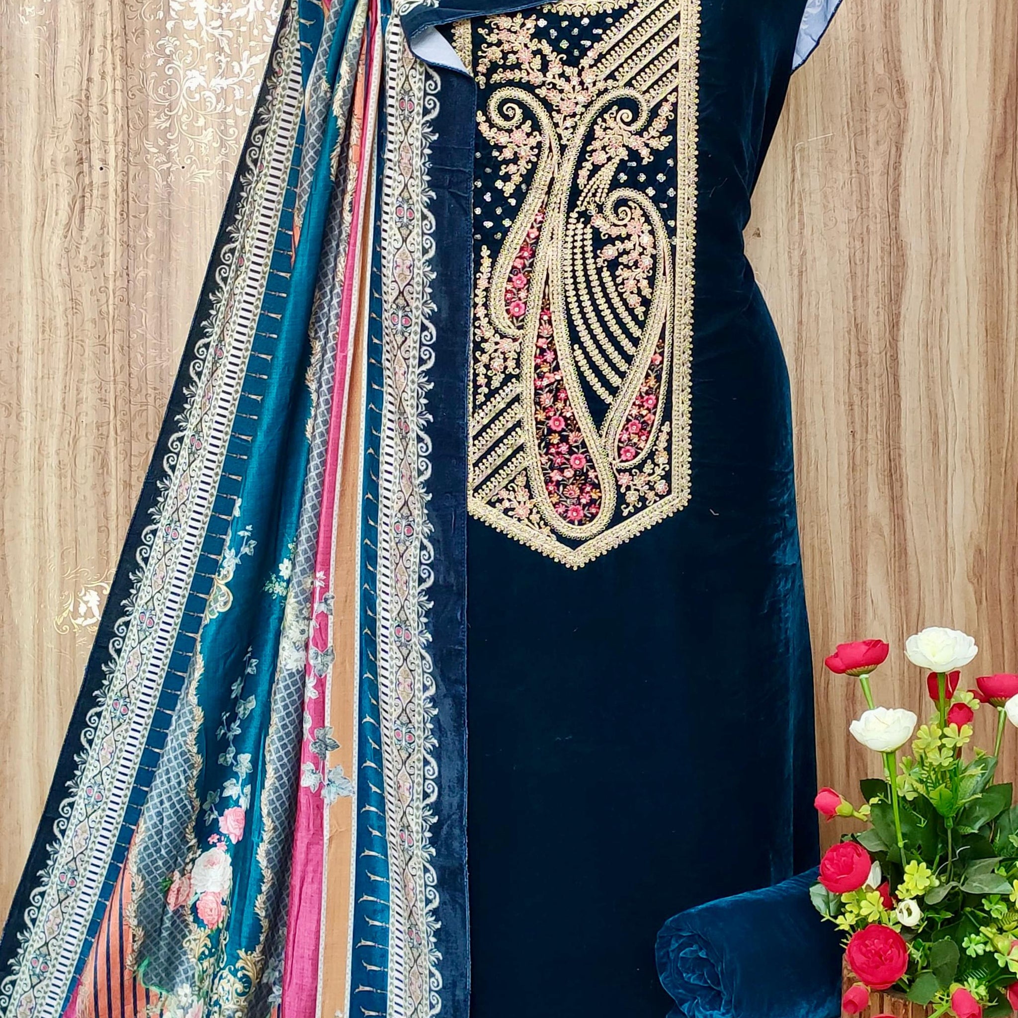 Beautiful Designer Pure Pure Velvet Salwer Suit