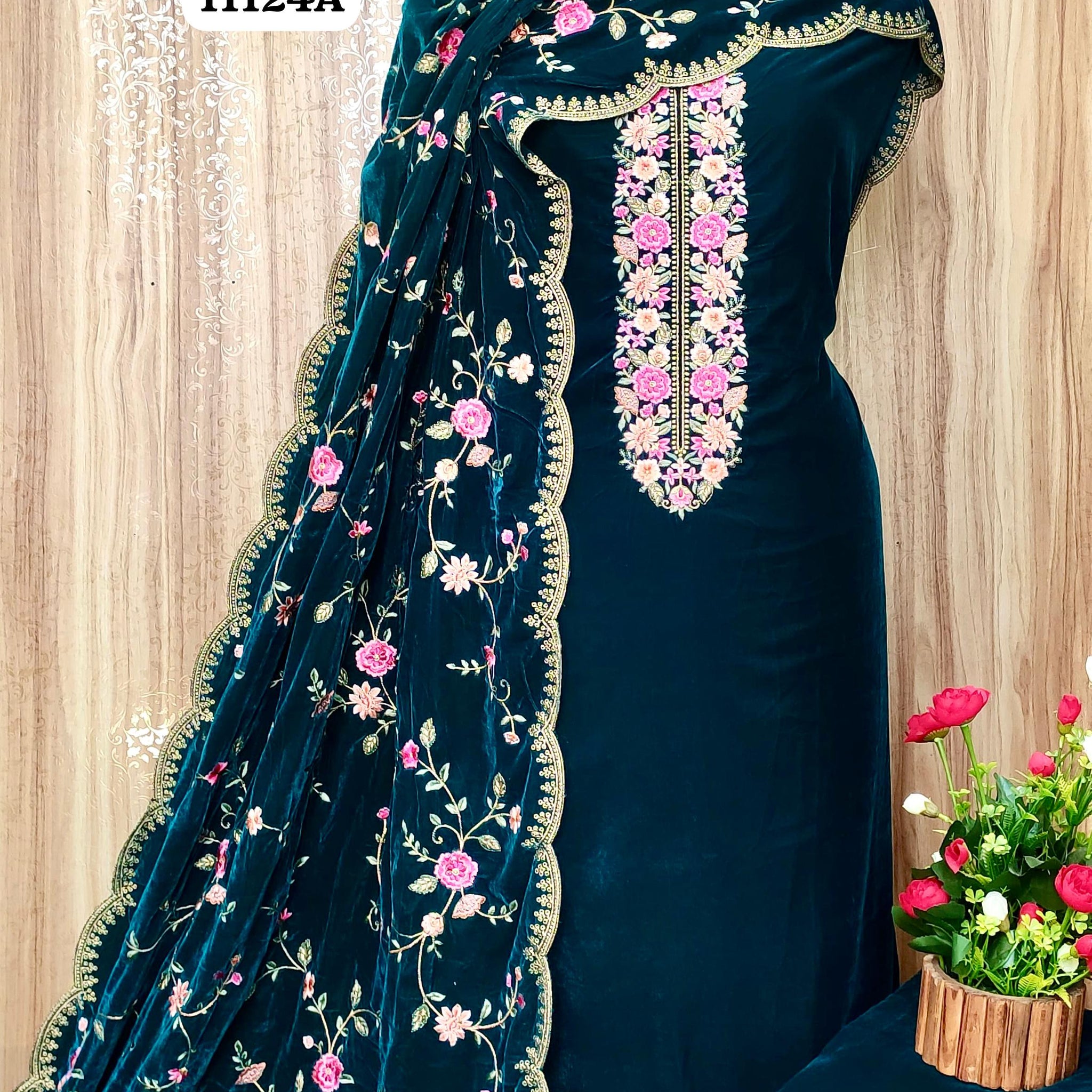 Beautiful Designer Pure Pure Velvet Salwer Suit