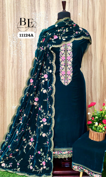 Beautiful Designer Pure Pure Velvet Salwer Suit